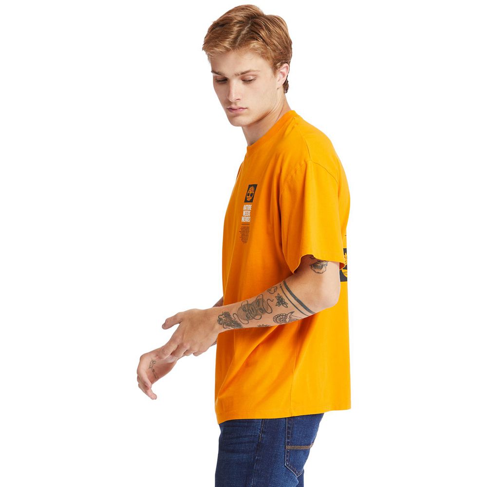 Timberland Μπλουζάκια Ανδρικα Πορτοκαλι - Heritage Short-Sleeve Tree Pack - Greece 3072584-TL